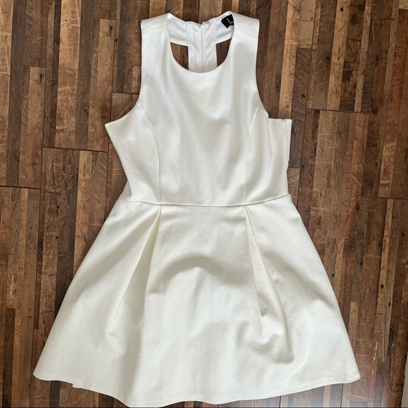 Lulus Cutout and About White Skater Dress Sz M - Picture 15 of 16